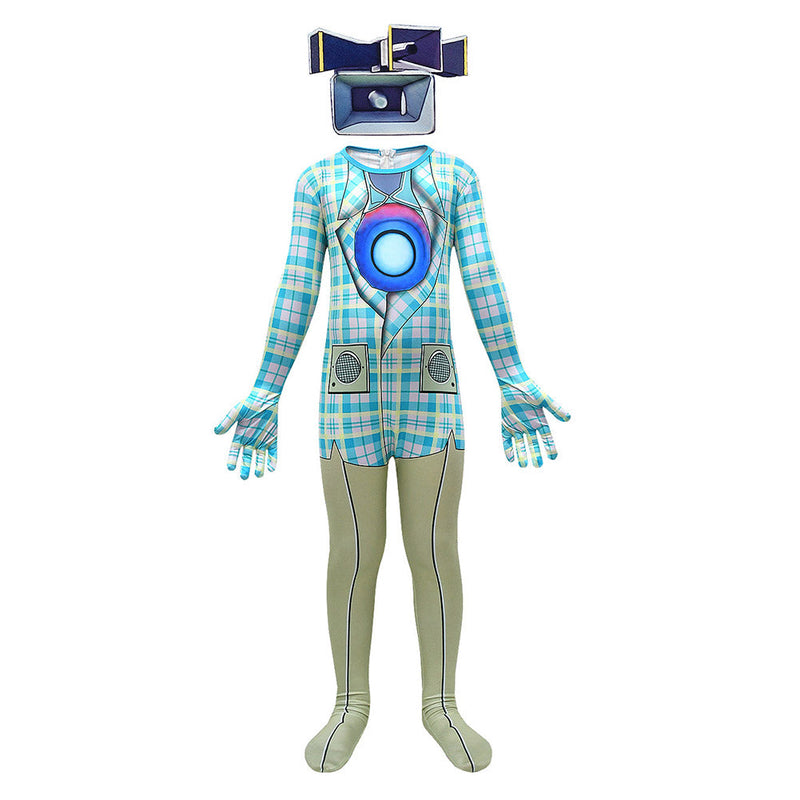 SeeCosplay Speaker Titan Kids Children Cosplay Costume Jumpsuit Outift Halloween Carnival Suit BoysKidsCostume