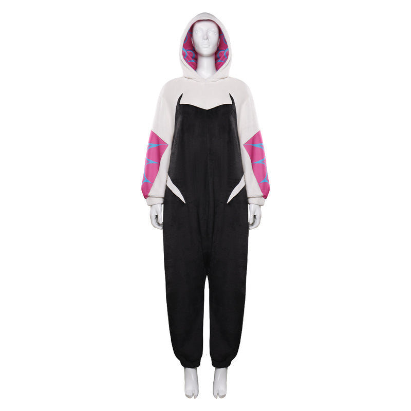 Spider-Man: Across The Spider-Verse Gwen Stacy Cosplay Costume Pajamas Adult Sleepwear Clothes Outfits Halloween Carnival Suit