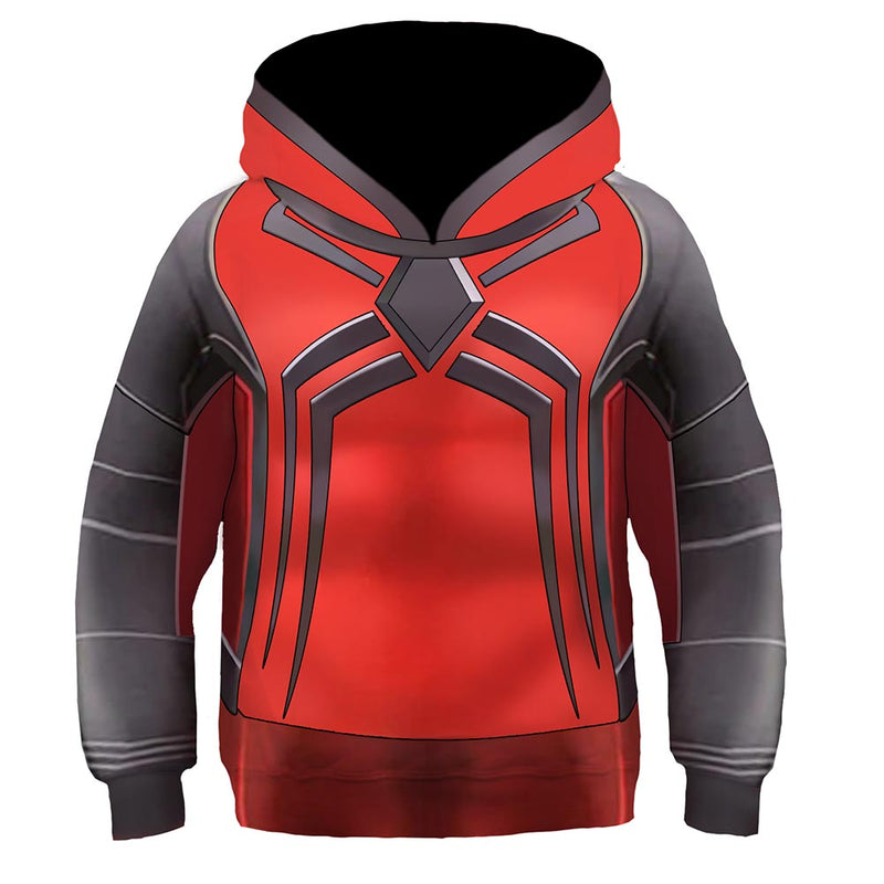 spiderman Miles Morales Cosplay Hoodie 3D Printed Hooded Sweatshirt Kids Children Casual Streetwear Pullover