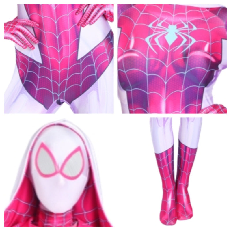 [Full In Stock] Spider:Female Adult Spider Woman Gwen Stacy Cosplay Costume Adult Clothes Outfits Halloween Carnival Suit