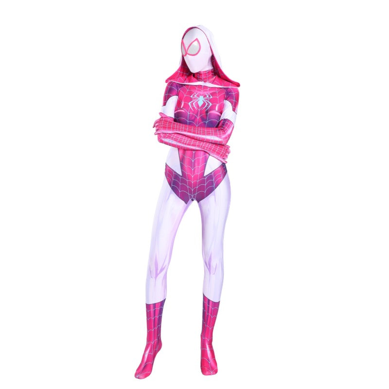 [Full In Stock] Spider:Female Adult Spider Woman Gwen Stacy Cosplay Costume Adult Clothes Outfits Halloween Carnival Suit