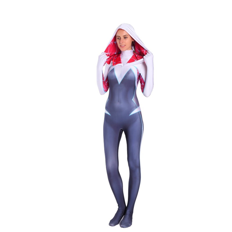 [Full In Stock] Spider:Female Adult Spider Woman Gwen Stacy Cosplay Costume Adult Clothes Outfits Halloween Carnival Suit