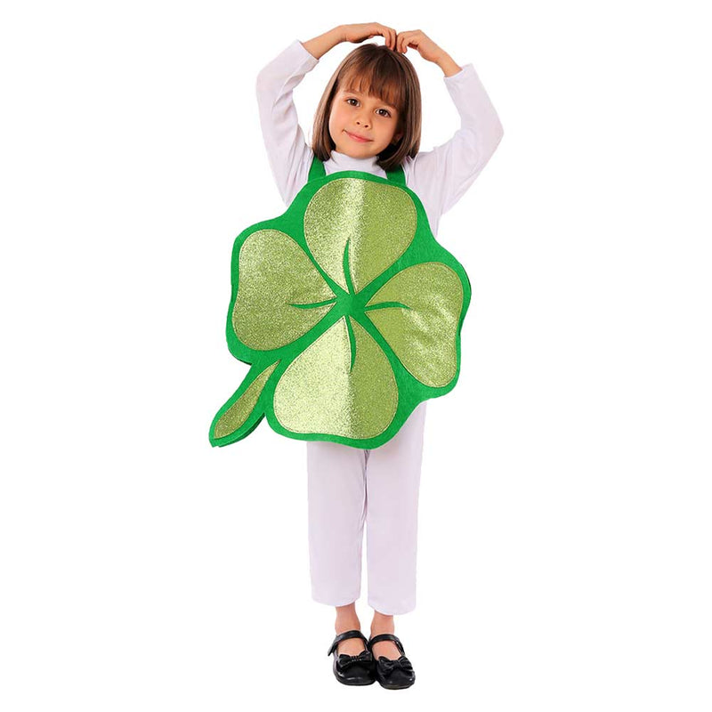 SeeCosplay St. Patrick's Day Kids Children Girls Ireland Saint Patrick Four Leaves Clover Cosplay Costume Outfits Halloween Carnival Suit GirlKidsCostume