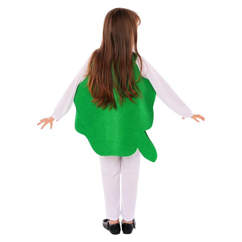 SeeCosplay St. Patrick's Day Kids Children Girls Ireland Saint Patrick Four Leaves Clover Cosplay Costume Outfits Halloween Carnival Suit GirlKidsCostume