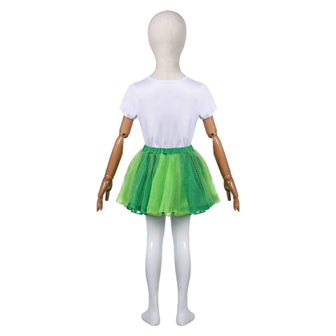 SeeCosplay St. Patrick's Day Kids Girls Green Clover Tutu Dress Skirt Set Cosplay Costume Outfits Halloween Carnival Suit GirlKidsCostume