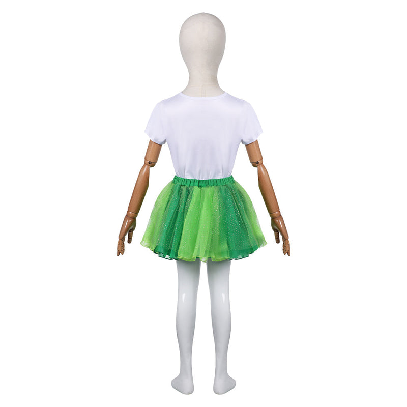 Purim costumes Kids Girls Green Clover Tutu Dress Skirt Set Cosplay Costume Outfits Carnival Suit GirlKidsCostume