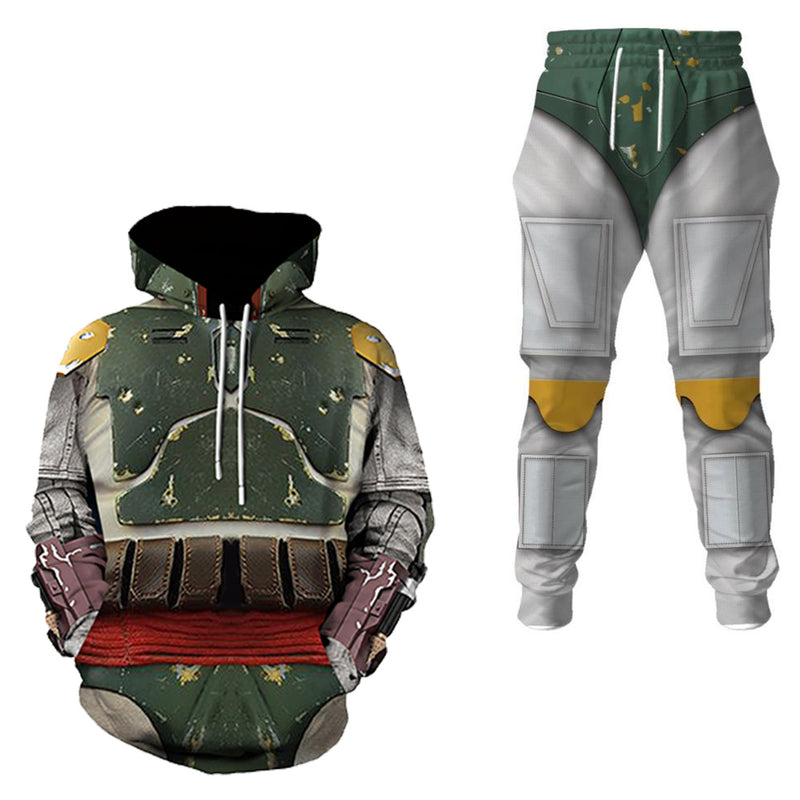 Star Wars Mandalorian Cosplay Hoodie 3D Print Sweatshirt Casual Pants Set Men Women Casual Pullover Streetwear Sweatpants