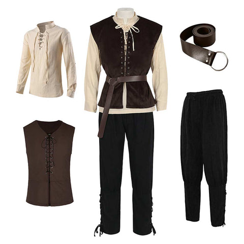 Steampunk medieval jacket Gothic Victorian Cosplay Costume Outfits Halloween Carnival Suit