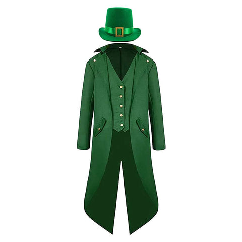 Steampunk Retro St. Patrick‘s Day Cosplay Costume Outfits Halloween Carnival Suit