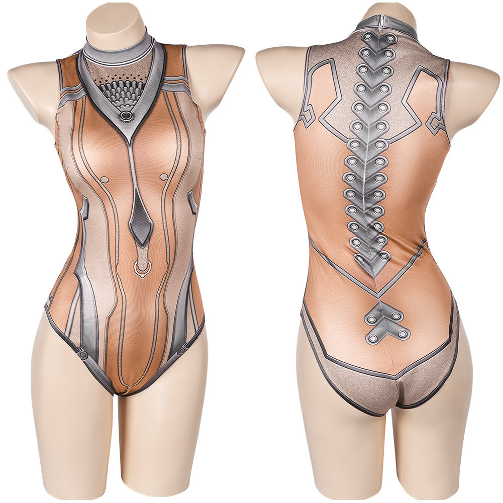 Women Green Beach Swimsuit Sunshine Costume Carnival Halloween Cosplay Costume