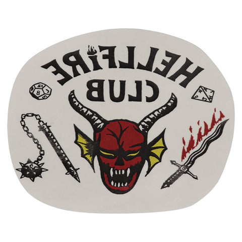Stranger Thing Hellfire Club Cosplay Tattoo Stickers for Adult Children