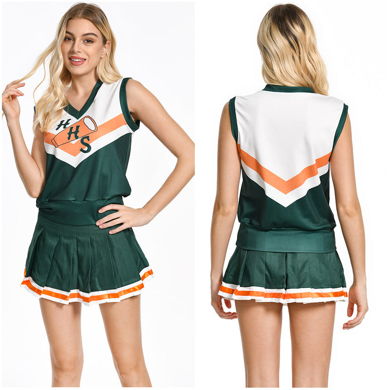 Stranger Things Season 4 Hawkins High School Cheerleading Cosplay Costume Top Skirt Outfits Halloween Carnival Suit