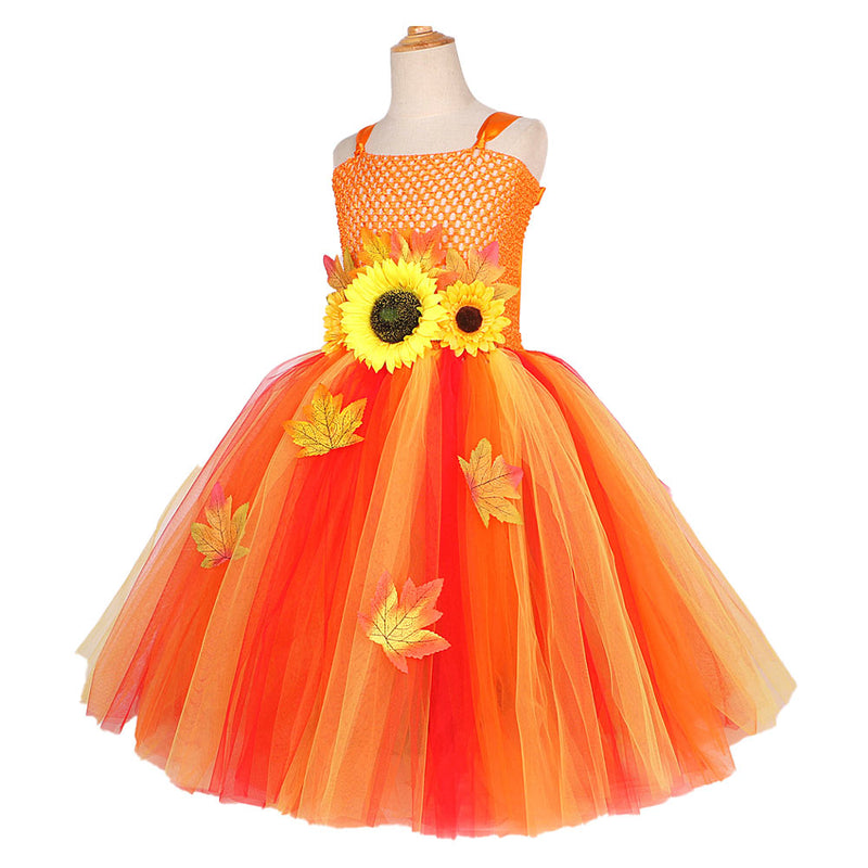 Sunflower Princess TUTU Skirt Cosplay Costume Outfits Halloween Carnival Suit