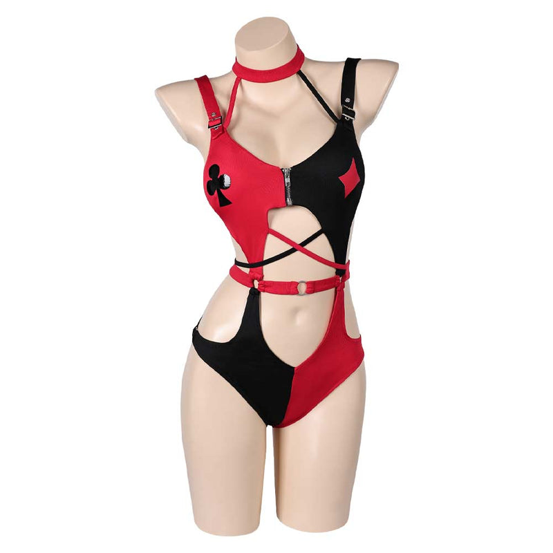 Swimsuit Cosplay Costume Outfits Halloween Carnival Suit Harley Quinn Ugly girl