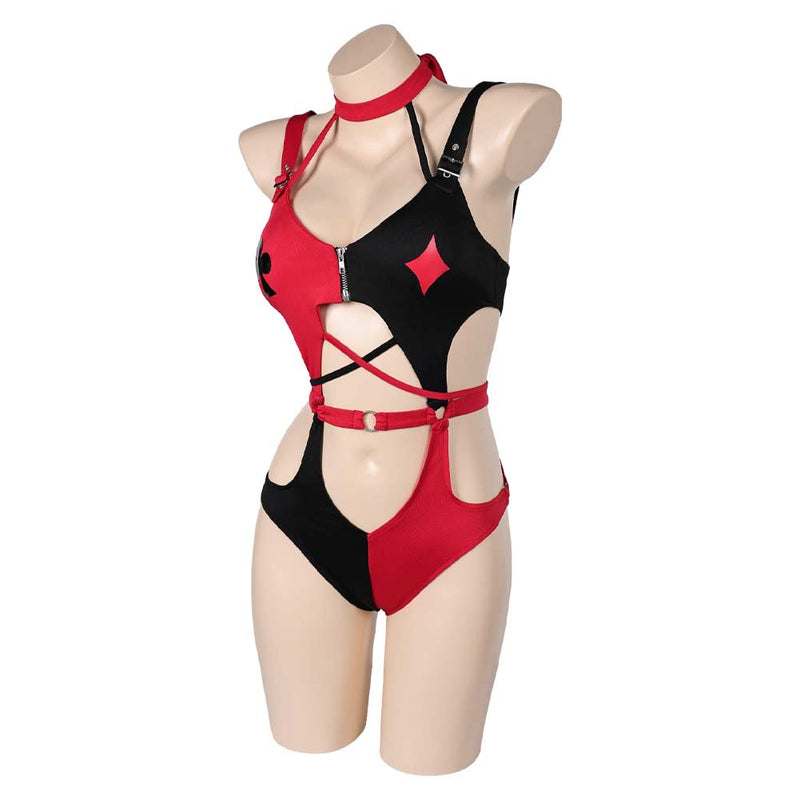 Swimsuit Cosplay Costume Outfits Halloween Carnival Suit Harley Quinn Ugly girl