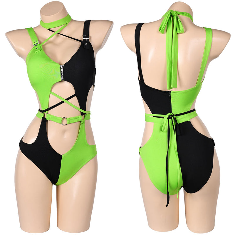 Swimsuit Cosplay Costume Outfits Halloween Carnival Suit Kim Possible Shego