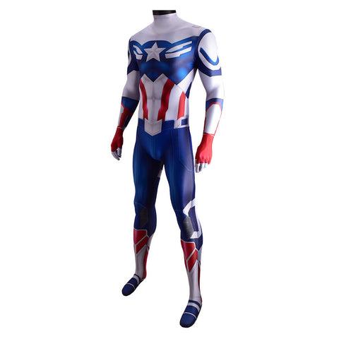 The Falcon and the Winter Soldier Captain America Jumpsuit Cosplay Costume Outfits Halloween Carnival Suit