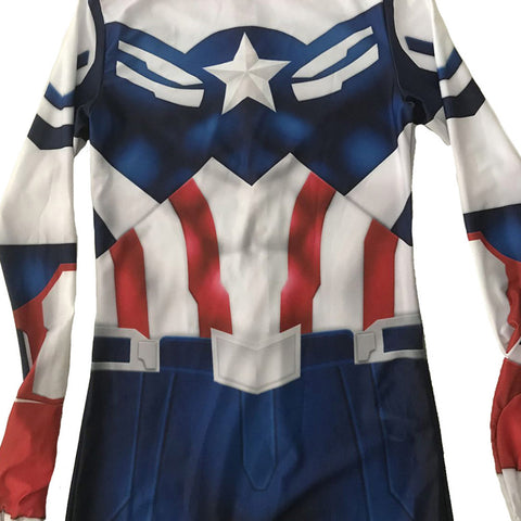 The Falcon and the Winter Soldier Captain America Jumpsuit Cosplay Costume Outfits Halloween Carnival Suit
