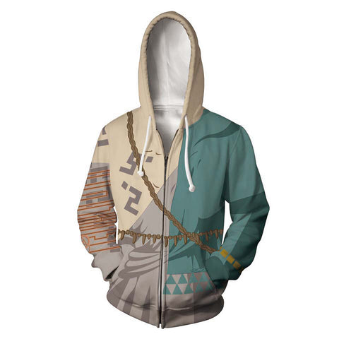 The Legend of Zelda: Tears of the Kingdom Link  Cosplay Hoodie 3D Printed Hooded Sweatshirt Men Women Casual Streetwear Zip Up Jacket Coat