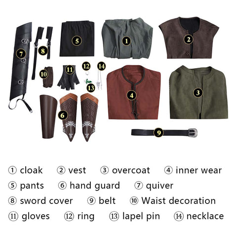 The Lord of the Rings  Cosplay Costume For Adult Man Female Halloween Costume