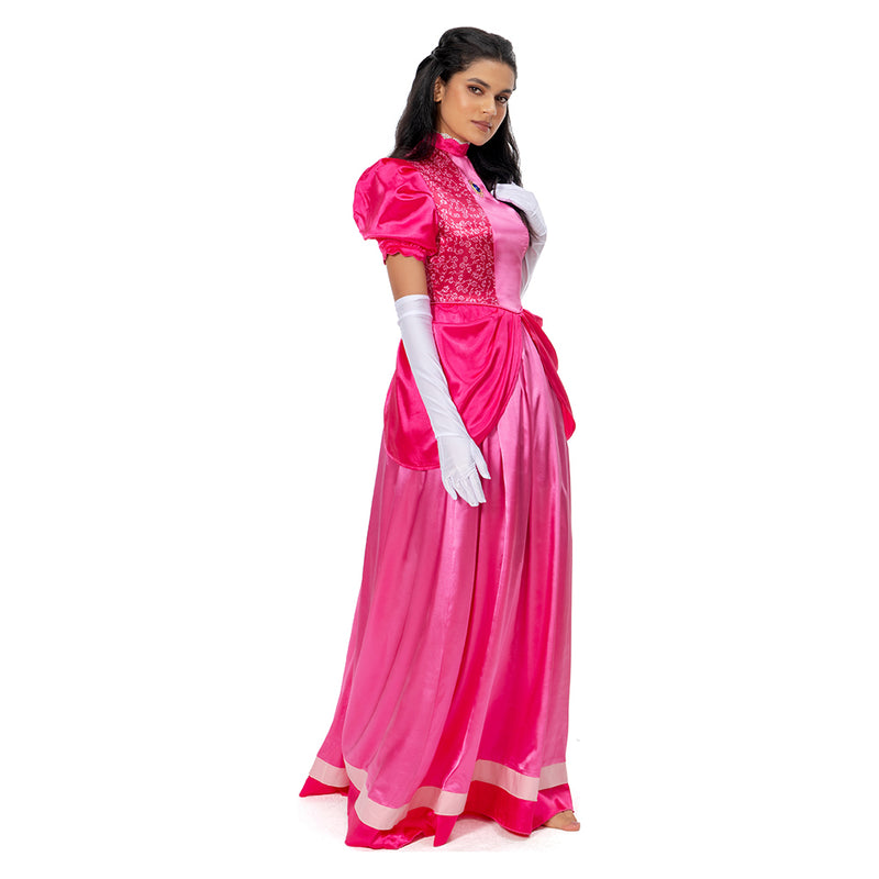 The Super Mario Bros. Movie-peach Princess Peach Cosplay Costume Dress Outfits Halloween Carnival Party Suit