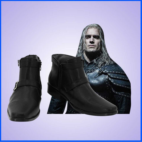 The Wizard Geralt of Rivia Cosplay Shoes Boots Halloween Costumes Accessory Custom Made