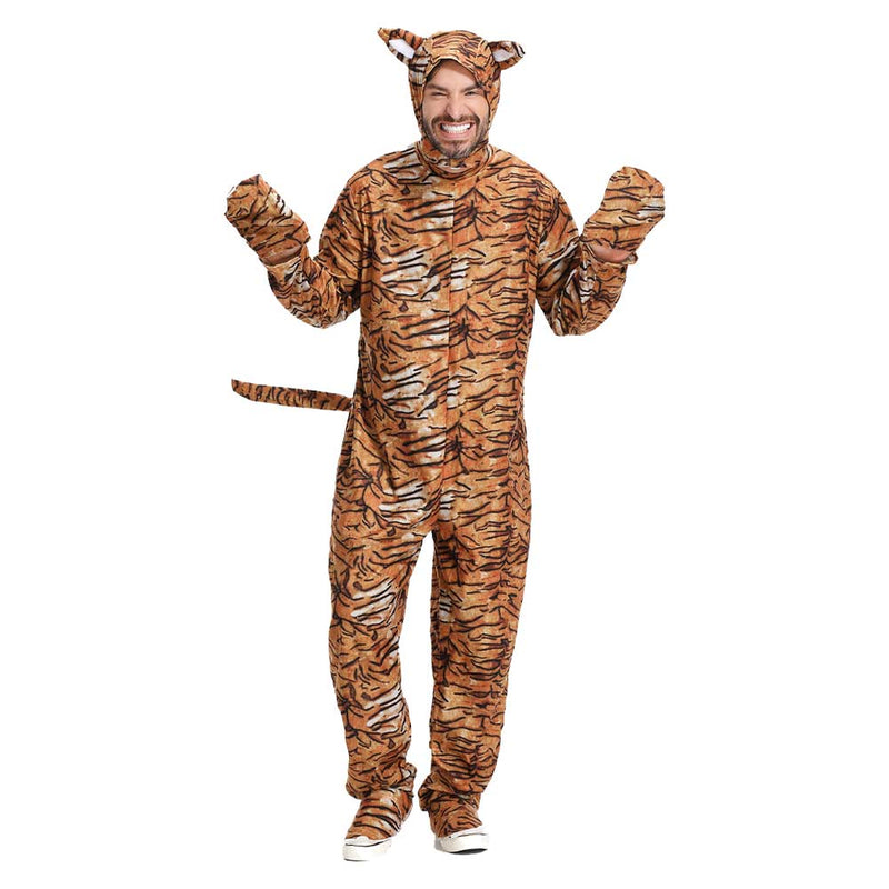 Tiger Jumpsuit Cosplay Costume Outfits Halloween Carnival Suit