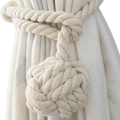 Tittaty 2 Packs Curtain Tiebacks, Curtain Tie Backs for Curtains, Outdoor Curtain Tiebacks for Drape