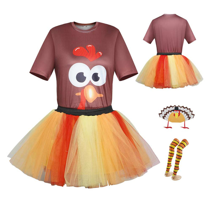 Turkey dress Cosplay Costume Outfits Halloween Carnival Suit