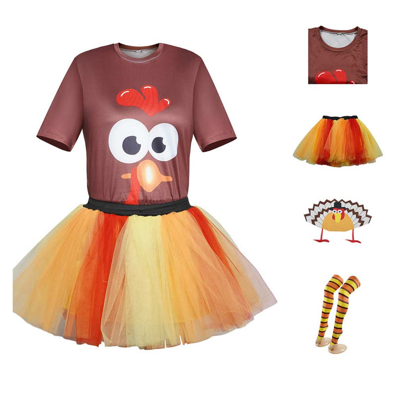 Turkey dress Cosplay Costume Outfits Halloween Carnival Suit