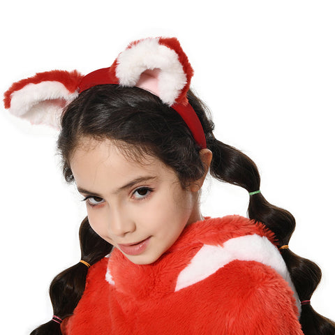 Turning Red Cosplay Hair Accessories Hair Band Pink Headband Fabric Cat Ear Hair Band Headdress Gifts for Girls