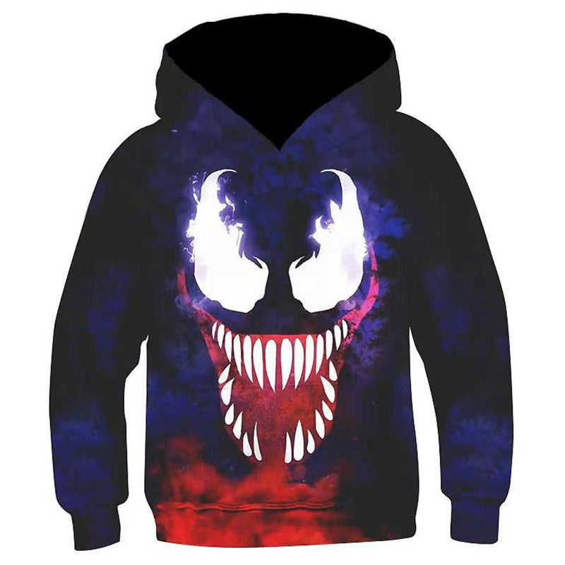 Venom Children Kids‘s Cosplay Hoodie 3D Printed Hooded Sweatshirt Casual Streetwear Pullover