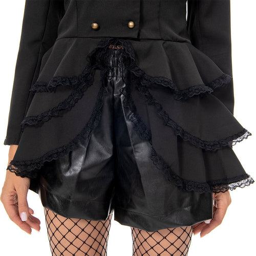 Victorian coat woman with flying tuxedo Plisado de Manga long Gotica vintage coat with braces on the back, XL