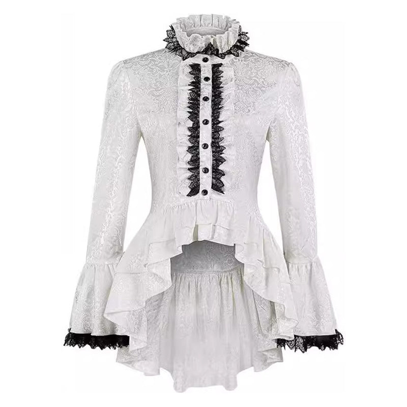 Victorian Gothic lace top Cosplay Costume Outfits Halloween Carnival Suit