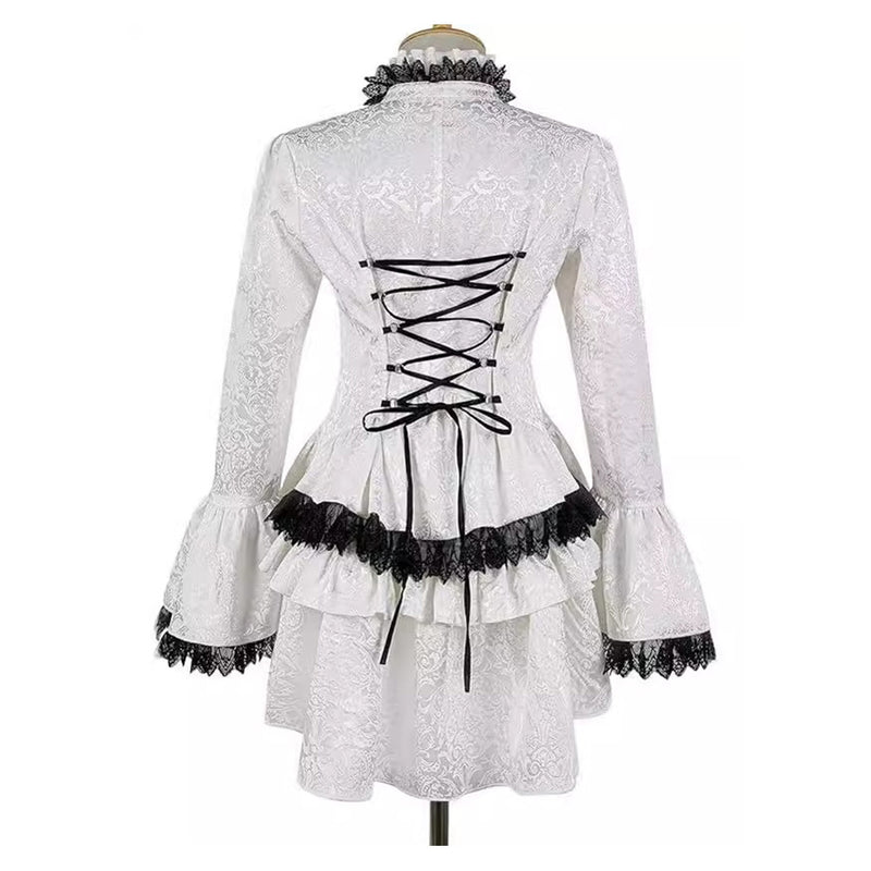 Victorian Gothic lace top Cosplay Costume Outfits Halloween Carnival Suit