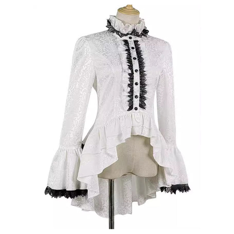 Victorian Gothic lace top Cosplay Costume Outfits Halloween Carnival Suit