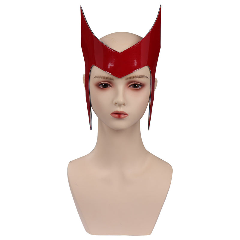 Wanda Vision Scarlet Witch Mask Cosplay PU Masks Helmet Masquerade Halloween Party Costume Props