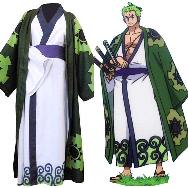 Wano Kuni Country Roronoa Zoro ONE PIECE Cosplay Kimono Costume