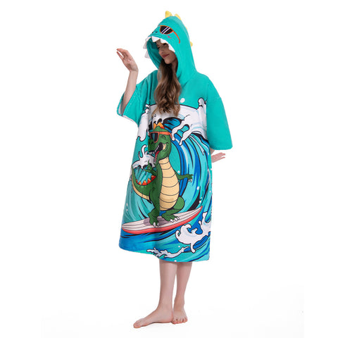 Wave dinosaur print - Adult Beach Towel Series - OLAOLA Original Design