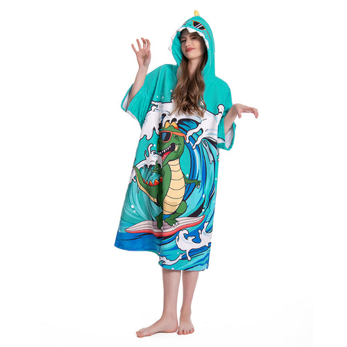 Wave dinosaur print - Adult Beach Towel Series - OLAOLA Original Design