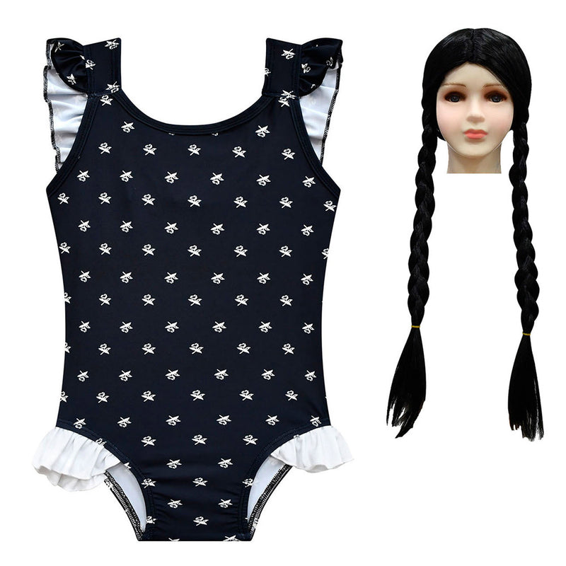 Wednesday Addams Cosplay Costume Jumpsuit Swimsuit Outfits Halloween Carnival Party Suit