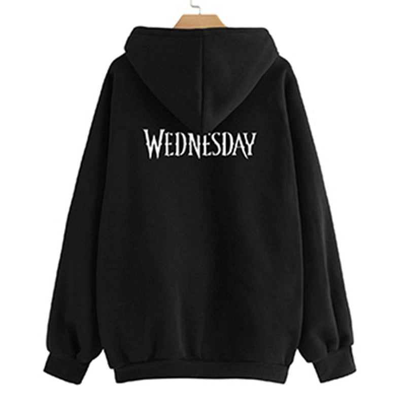 Wednesday Addams Cosplay Hoodie 3D Printed Hooded Sweatshirt Men Women Casual Streetwear Pullover