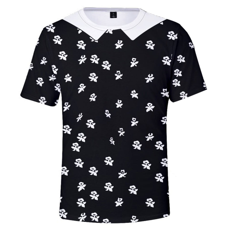 Wednesday Addams CosplayT-shirt Men Women 3D Printed Summer Short Sleeve Shirt