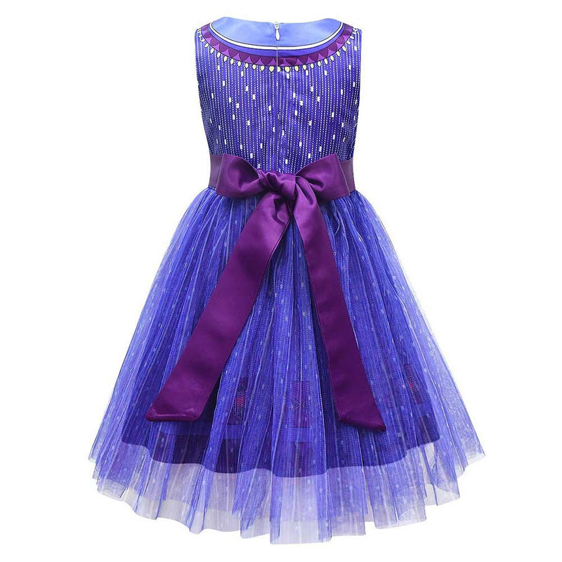SeeCosplay Wish Movie Asha Kids Children Purple Dress Party for Carnival Halloween Cosplay Costume