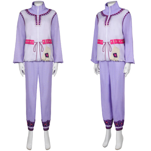 SeeCosplay Wish Movie Asha Women Purple Tracksuit Party for Carnival Halloween Cosplay Costume