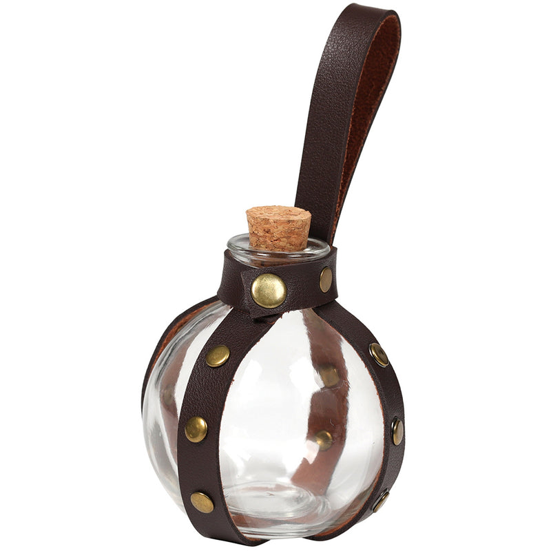 Witch Magic Ball Glass Bottle with Wooden Stopper Bottle Cover Halloween Carnival Costume Accessories