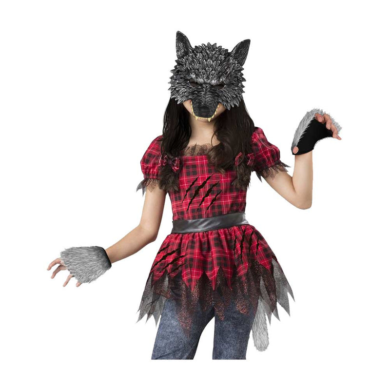 Wolf Set Mask+Gloves+Tail Cosplay Costume Outfits Halloween Carnival Suit