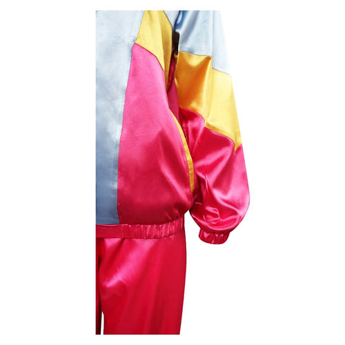 Women 80s Costume 80s 90s Legging Cosplay Costume Women Sportwear Jacket Pants  Headband Outfits Halloween Carnival Suit 2 Piece Windbreaker Outfits