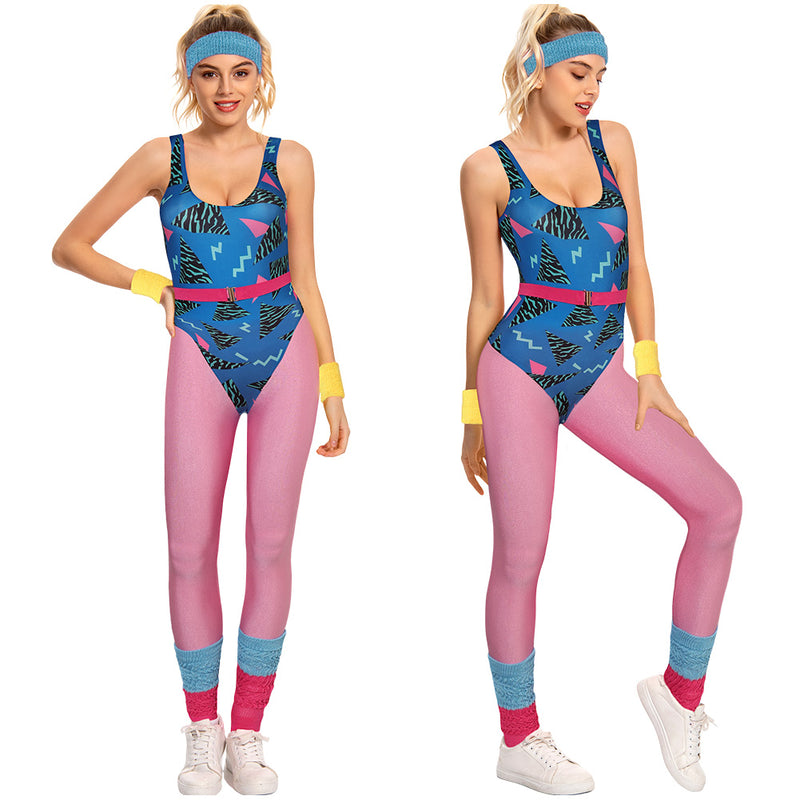 women bodysuit 80S Cosplay Costume Outfits Halloween Carnival Suit