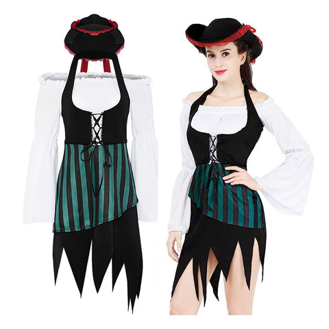 Women pirate Cosplay Costume Outfits Halloween Carnival Suit